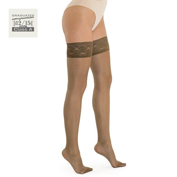 Marilyn 30 Thigh high graduated compression stockings