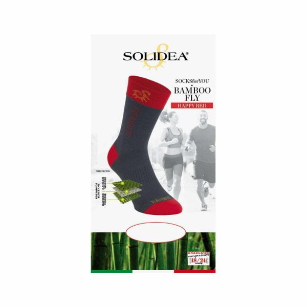 Bamboo Compression Socks FLY Happy Red